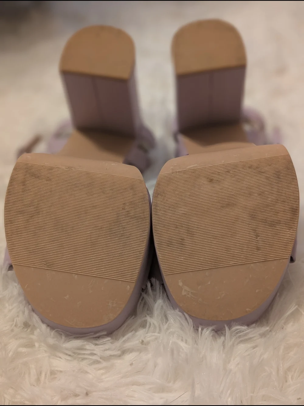 Torrid 7.5WW Lilac Knot-Front Platform Sandals